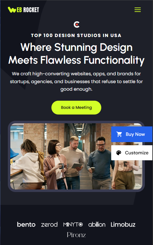 Professional Desktop Landing Page Mockup