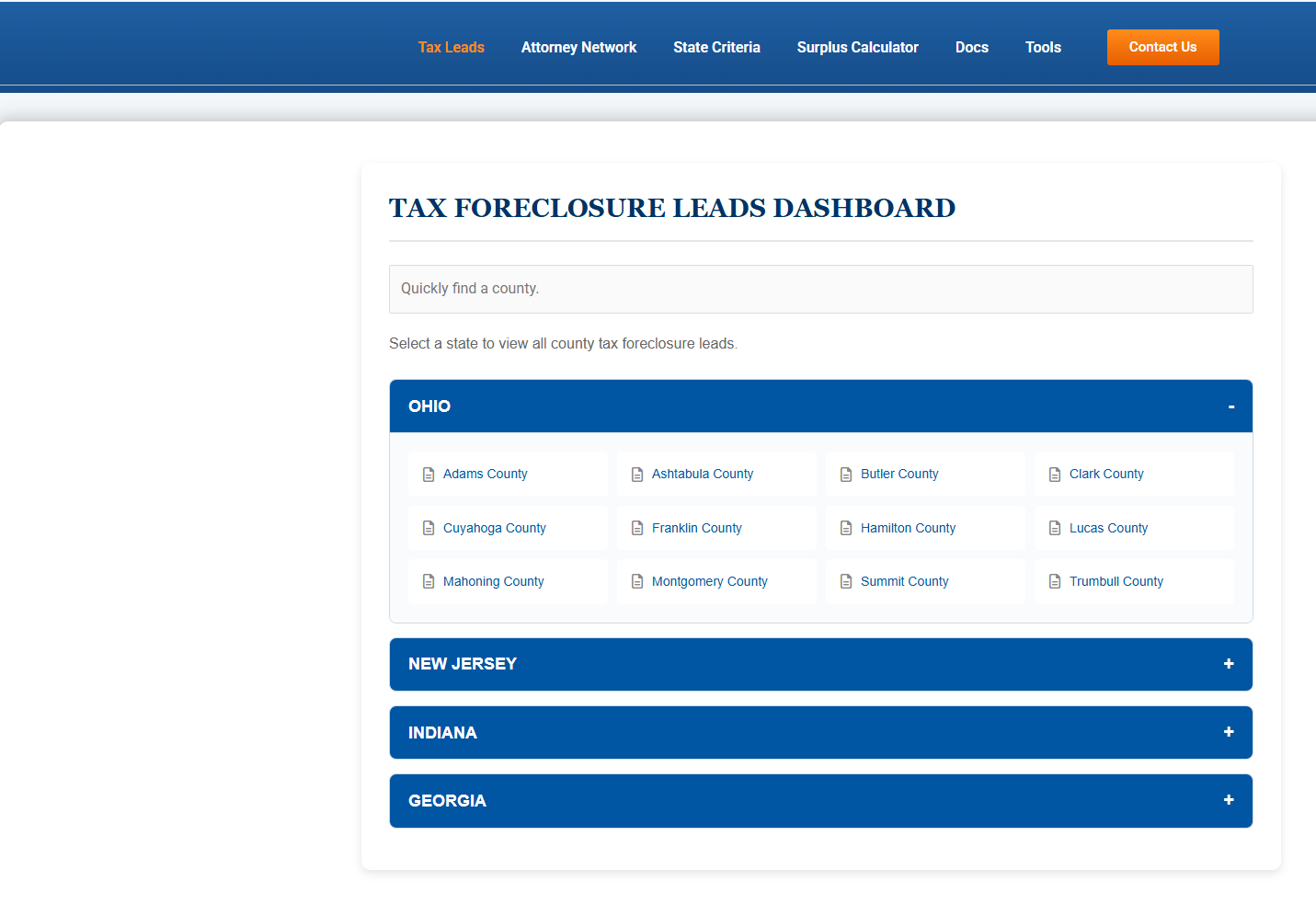 Tax Leads Portal